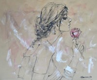 Moazzam Ali, 20 x 24 Inch, Watercolor on Paper, Figurative Painting, AC-MOZ-116
